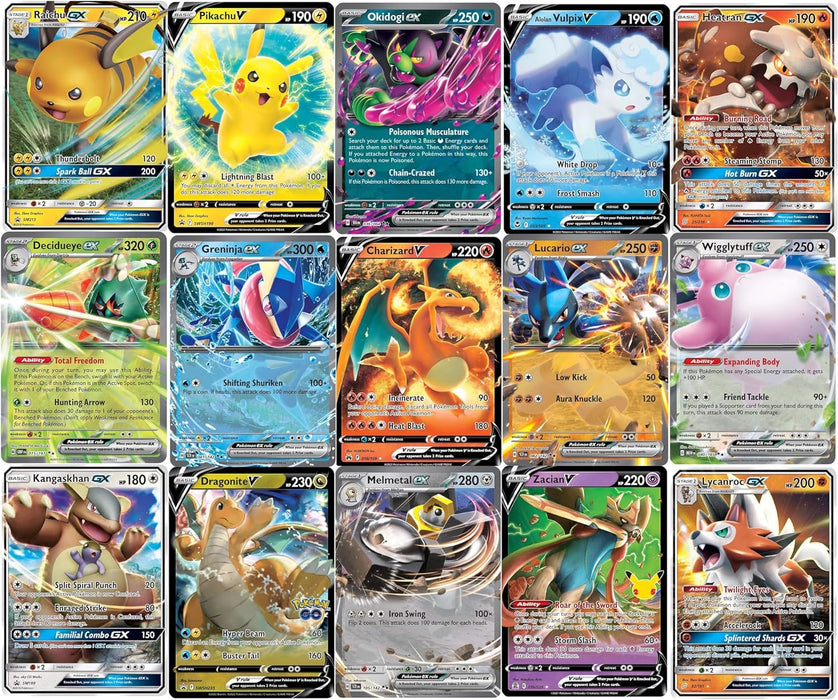 Lote de 5 tarjetas de Pokémon Legendarias y Míticas de Selección aleatoria Mew Rayquaza Victini