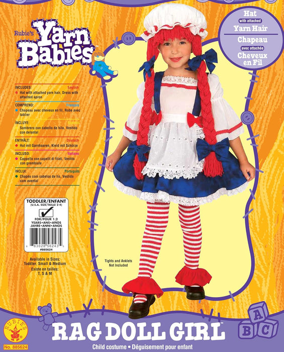 Disfraz de muñeca de trapo con trenzas para niñas de Rubie's