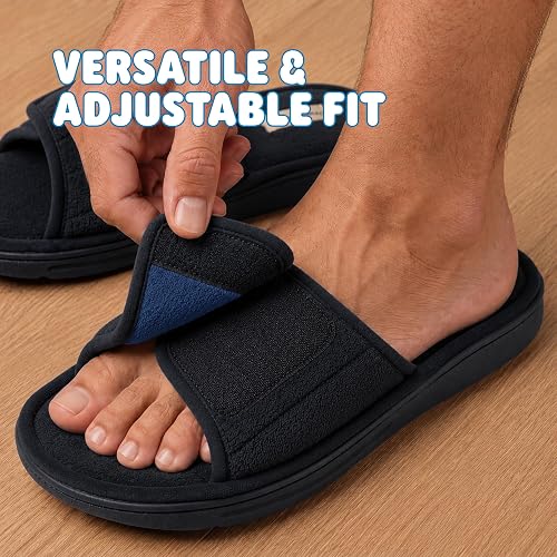 Pantuflas de verano ajustables para hombre Dearfoams, aptas para interiores y exteriores