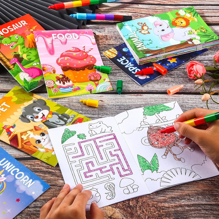 BenLouis 24 Mini Libros para Colorear Recuerdos de Fiesta a Granel para Niños de 4-8