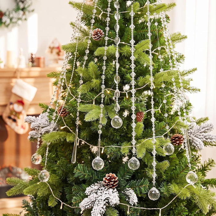 Soulchen 24 guirnaldas de cristal colgantes de Navidad
