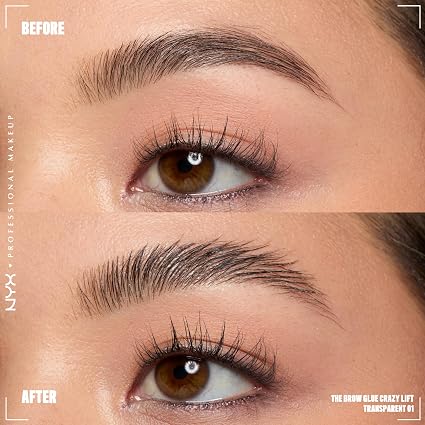 NYX PROFESSIONAL MAKEUP The Brow Glue Crazy Lift, gel laminador para cejas con fijación