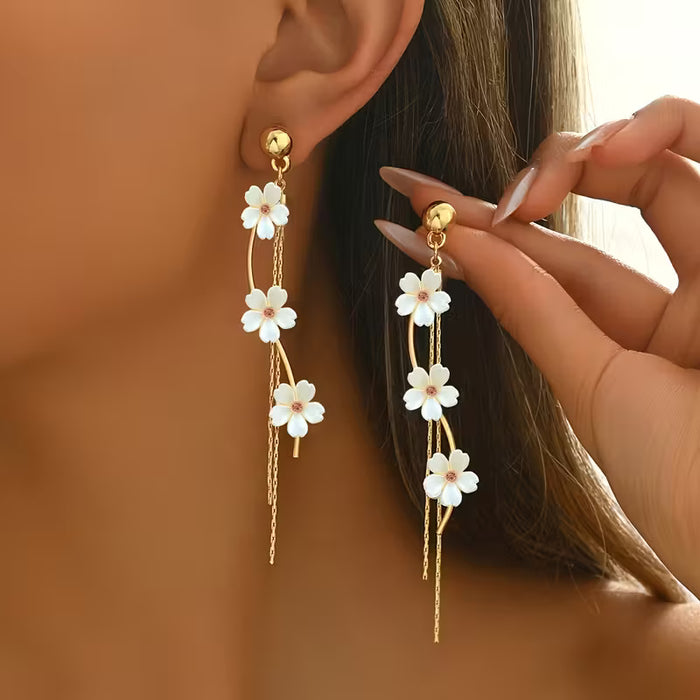 1 par de aretes elegantes y sofisticados para mujer para primavera/verano