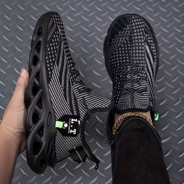 Zapatillas de running transpirables de malla para hombre - Suela suave y ligera