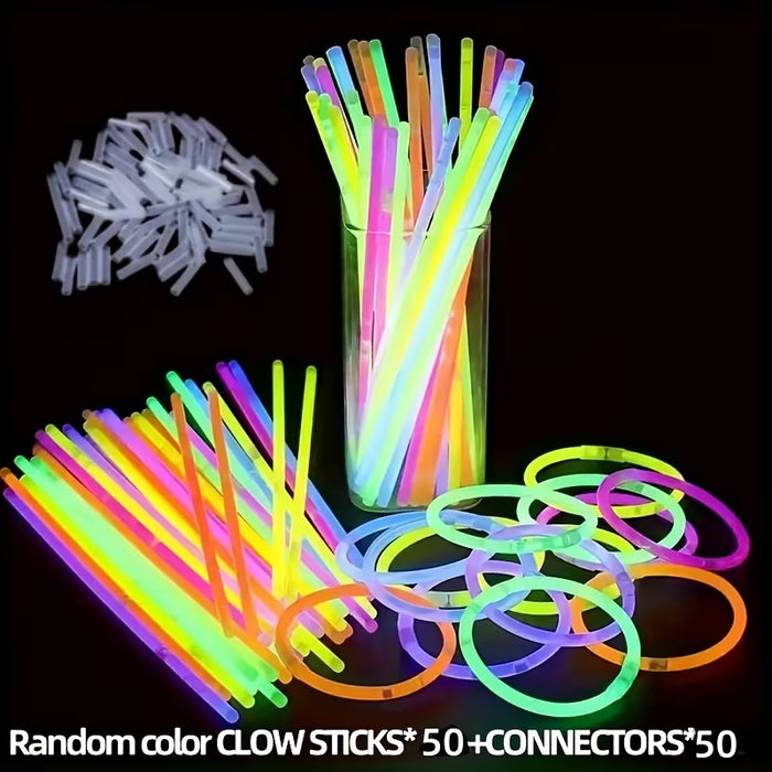 90 Pcs de Pulseras de Barras Luminosas con Conectores de Pulsera