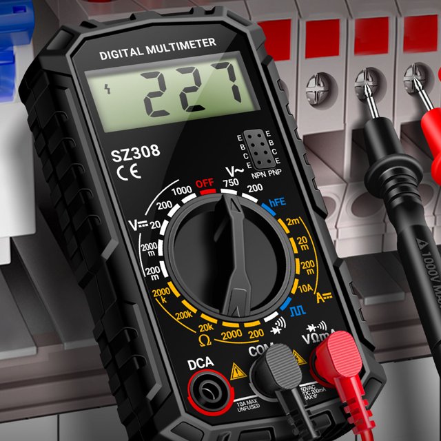 Mini Multímetro de voltaje, zumbador, comprobador de voltaje y corriente de alta precisión