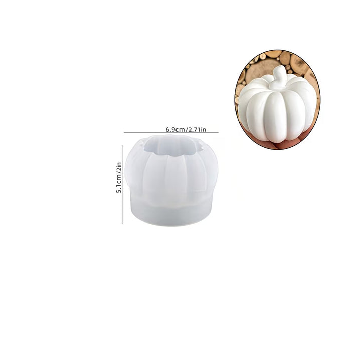 1pc Molde de silicona para calabaza con mango curvo para decoración de Halloween