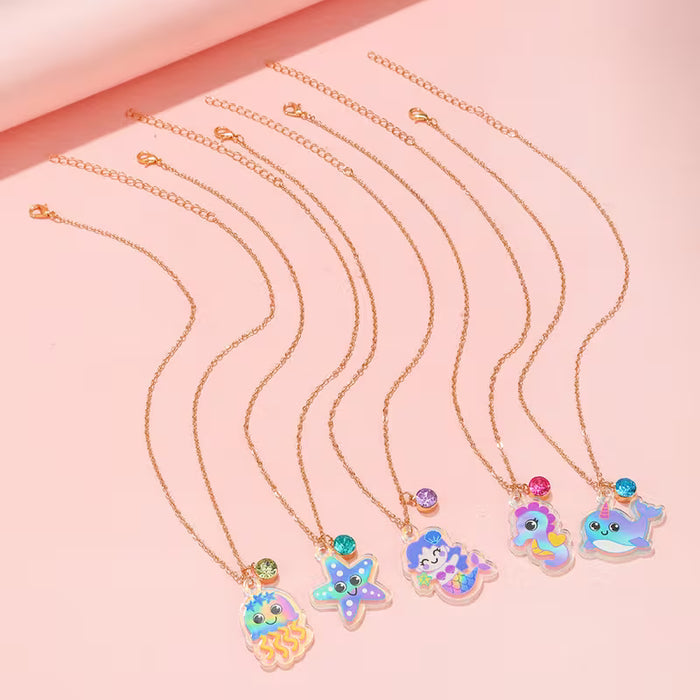Juego de 5 Collares con Colgantes de Animales Marinos S' Cute