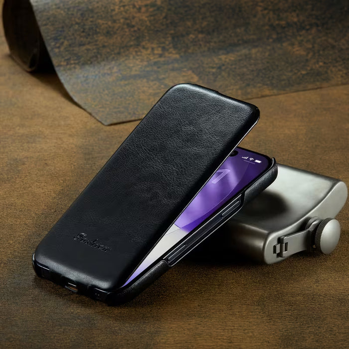 Funda para teléfono: Funda tipo libro a prueba de caídas, compatible con 15 Pro Max