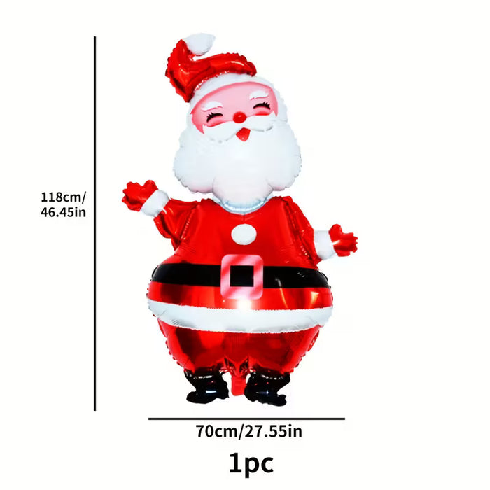 1pc Globo Grande de Santa Claus de Aluminio, Decoración