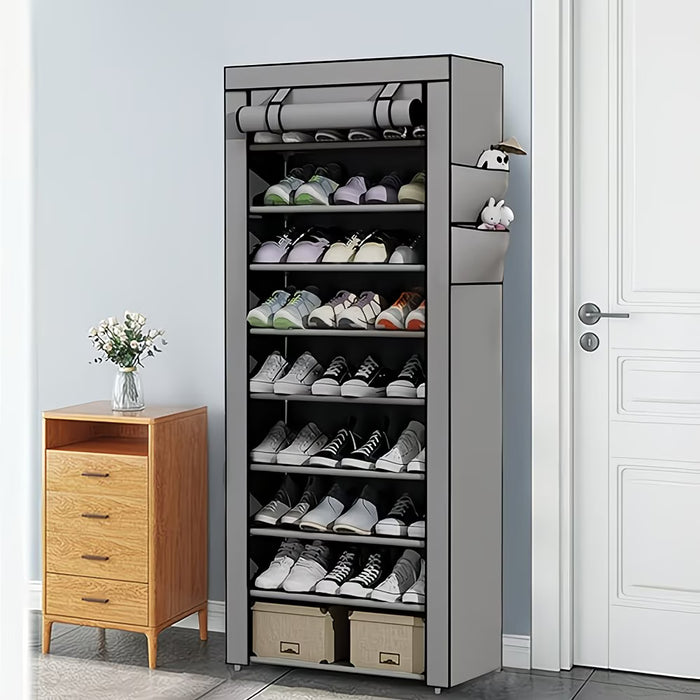 Zapatero de tela, 9 niveles, zapatero estrecho y alto, (22.8 x 11.0 x 63.8 in)