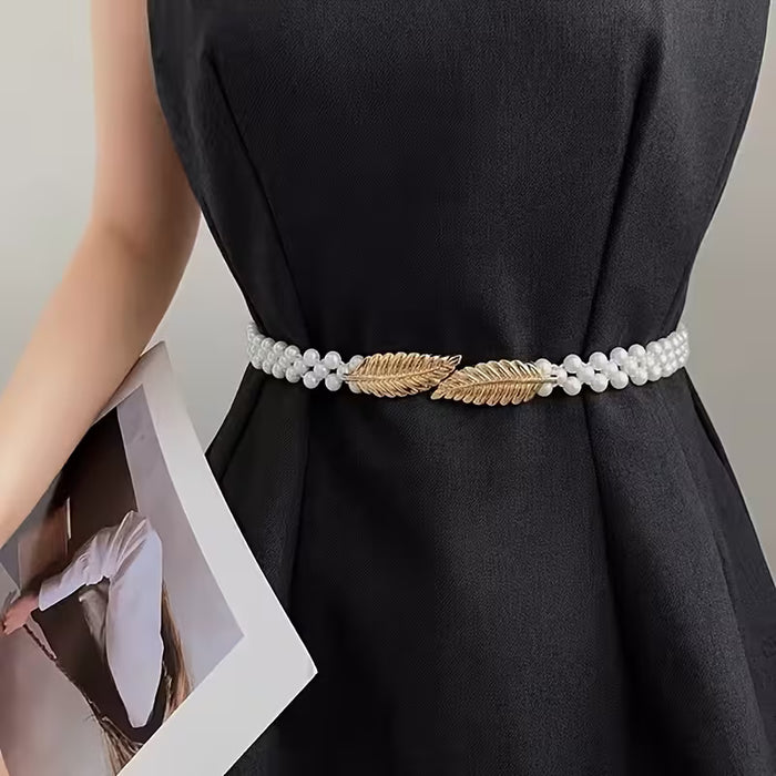 1 Cinturón de Perlas Imitación para Mujer