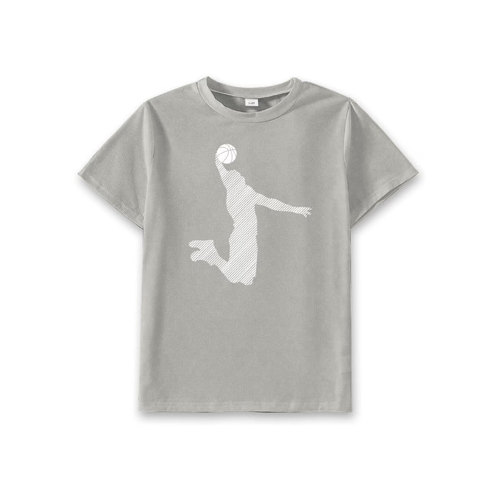 Camiseta de verano para niño con estampado de jugador de baloncesto