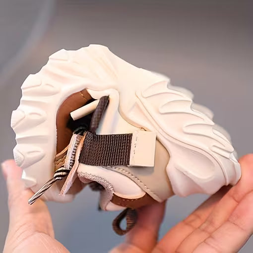 Zapatillas deportivas chunky ligeras y versátiles para niños, con diseño patchwork