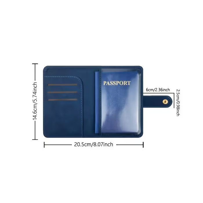 Funda de Cuero para Pasaporte Multi-Ranura