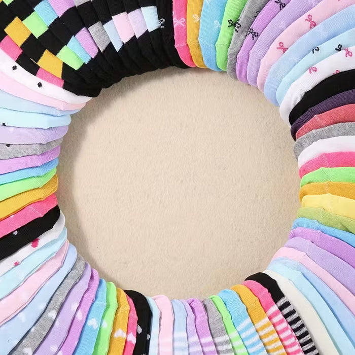 10 pares de calcetines para niñas diarios y de fiesta  aleatorios