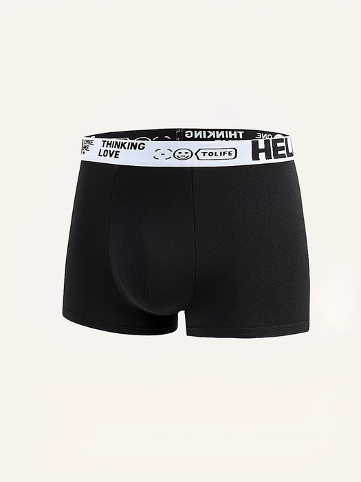 10 Piezas Bóxers para Hombres con Estampado "Hello" en la Cintura