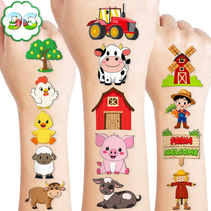 96 tatuajes temporales precortados de animales - Quierox - Tienda Online