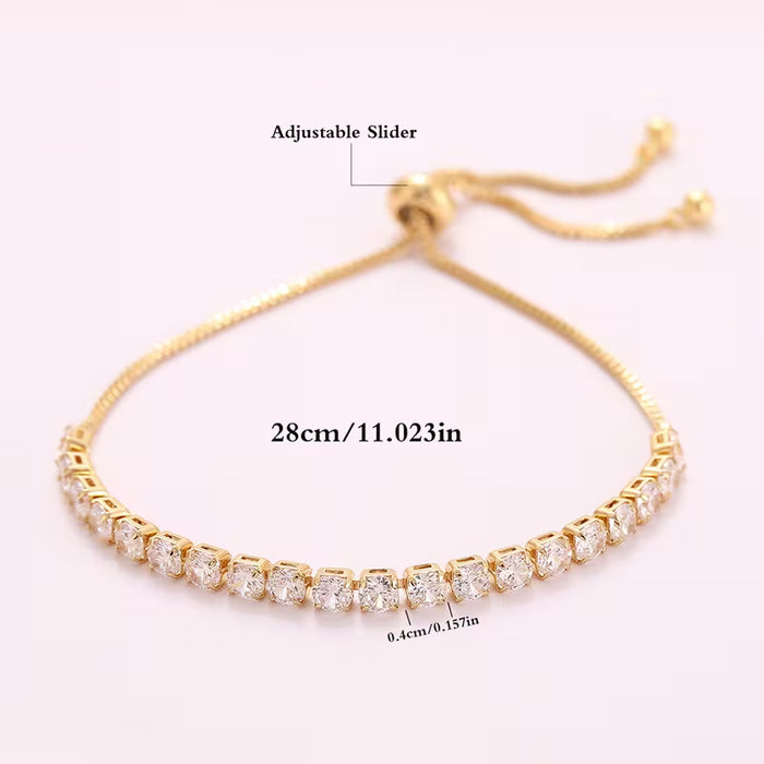 Una pulsera ajustable de 3 mm, elegante y lujosa, con un diseño minimalista