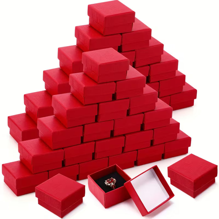 12 cajas de cartón para joyería, ideales para empaquetar anillos, collares y aretes