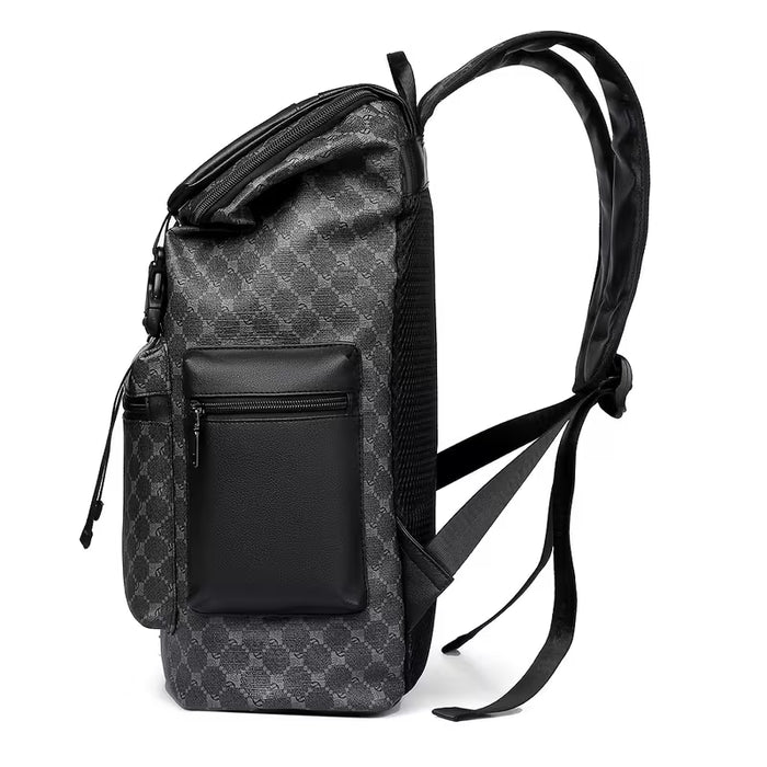 Mochila casual unisex de PVC, multicompartimentos antirrobo de gran capacidad