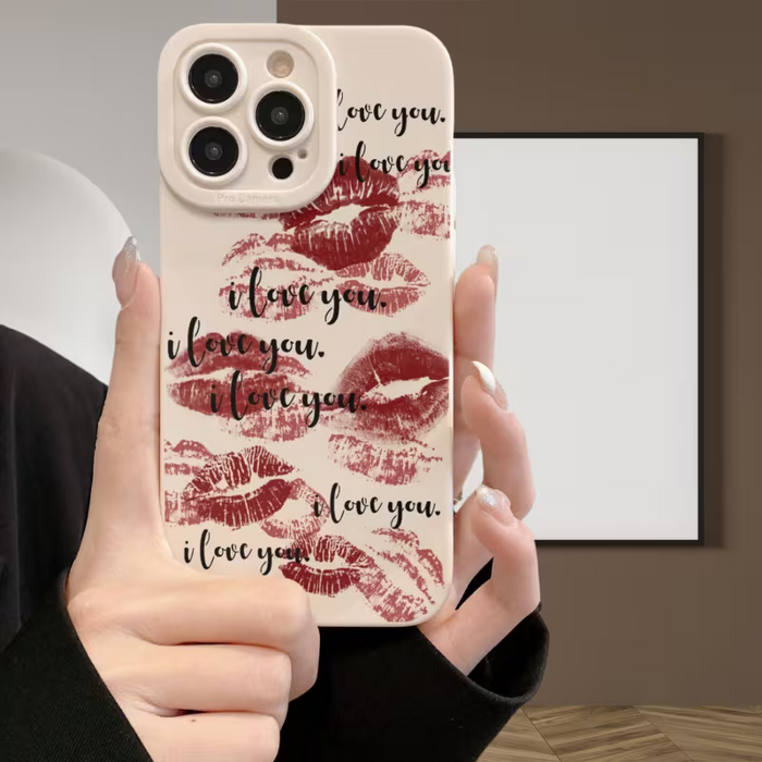 SHEIN Fundas para Móvil con Estampado de Labios Rojos, para Apple iPhone 12