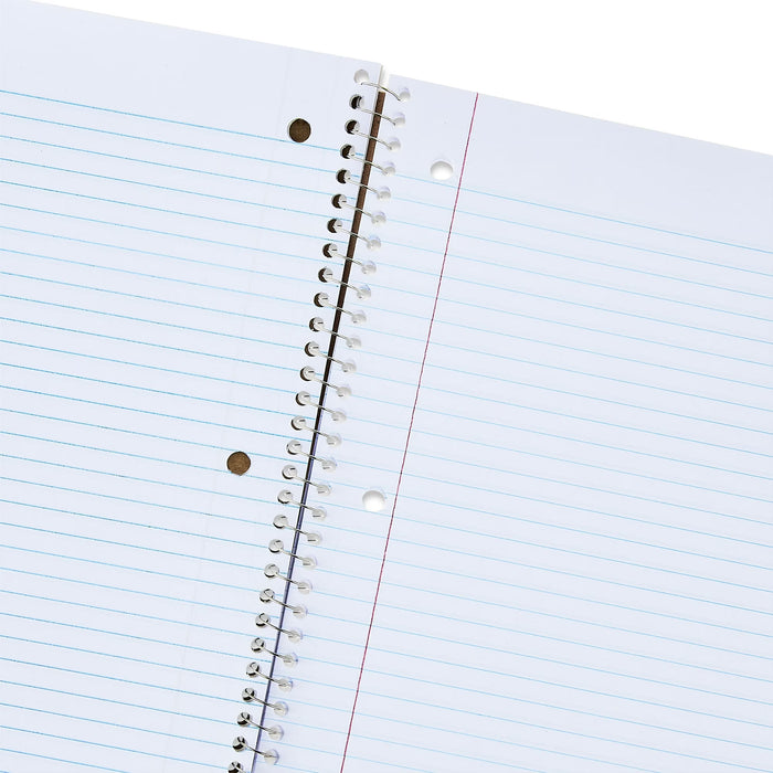 Cuaderno Pen+Gear de una sola materia, con renglones universitarios, 8" x 10.5", rojo, 70 hojas