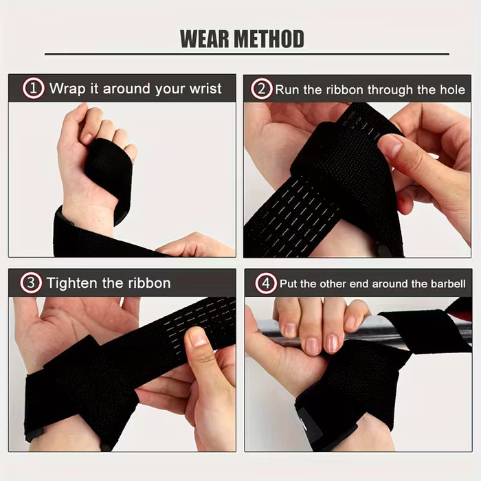 1 Par de Pulseras Ajustables de Levantamiento de Pesas para Culturismo y Entrenamiento de Fuerza