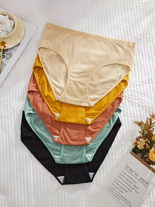 Paquete de 4 bragas para Mujer, Colores Aleatorios