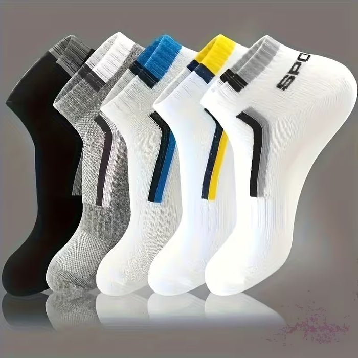 Calcetines de tripulación con diseño de bloques de color y patrones de letras