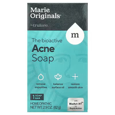 Marie Originals, Jabón en barra bioactivo para el acné, 82 g (2.9 oz)