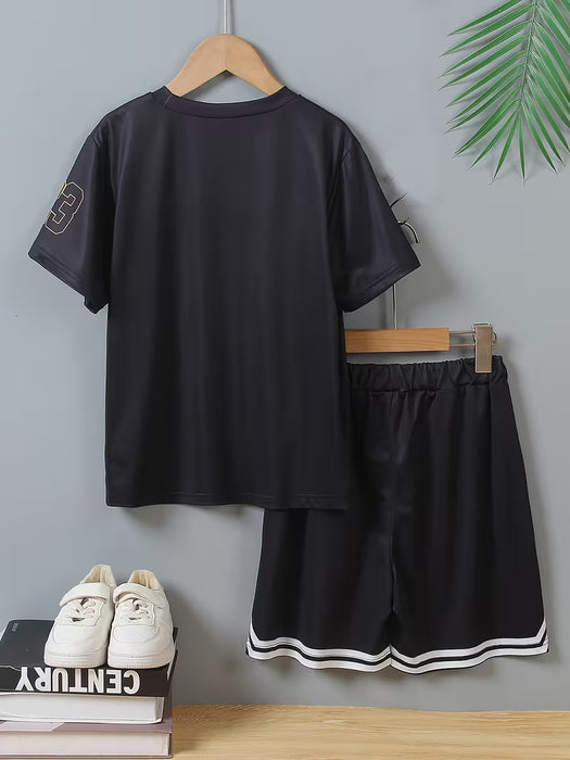 Conjunto de pantalones cortos para niños con estampado digital