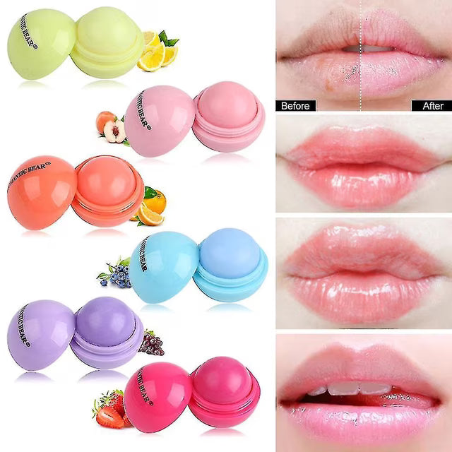 Bálsamo Labial En Forma De Bola Redonda De 6 Colores