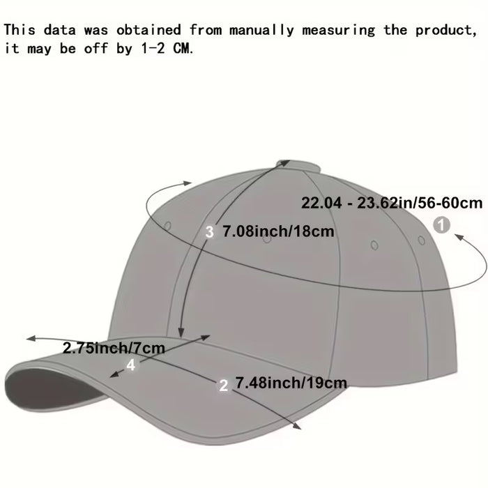 1 gorra de béisbol ajustable unisex, con forma de LA, ala ancha para protección