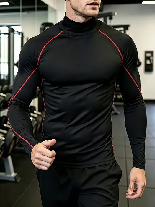Camiseta de compresión de alta elasticidad para hombre para todas las estaciones