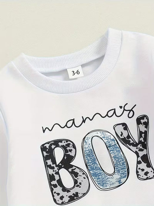 Ropa para bebé niño pequeño con estampado de letras
