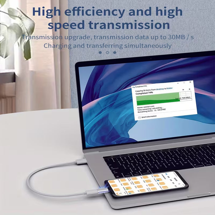 Adaptador de Carga Lightning-Femenino a USB C Macho para iPhone y iPad Tipo C
