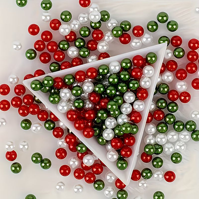Set de 50 piezas de cuentas de navidad de 8 mm