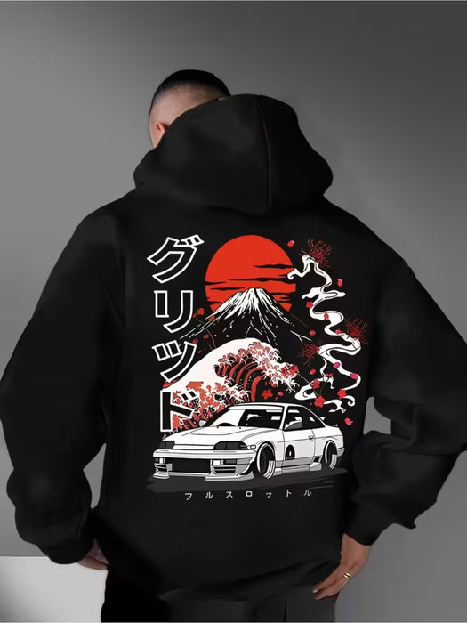 Sudadera de manga larga para hombre, estilo casual y elegante, con estampado