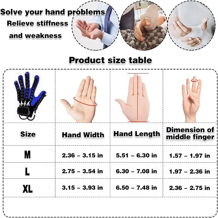 Guante robótico de rehabilitación  para la función de la mano (mano izquierda-Medium)