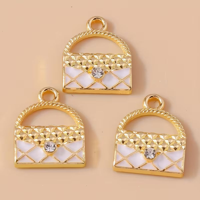 Conjunto de 10 de bolso mini colgantes de aleación para aretes, collares, llaveros