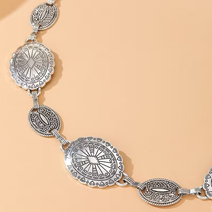 Cinturón de cadena de cintura para vestidos de metal para mujer