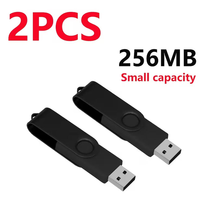 2pcs de USB Flash Drive 256MB, Disco USB de Alta Velocidad con Diseño Metálico