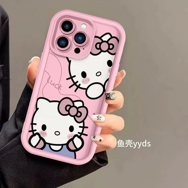 Funda de silicona líquida Sanrio Hello Kitty para iPhone 11