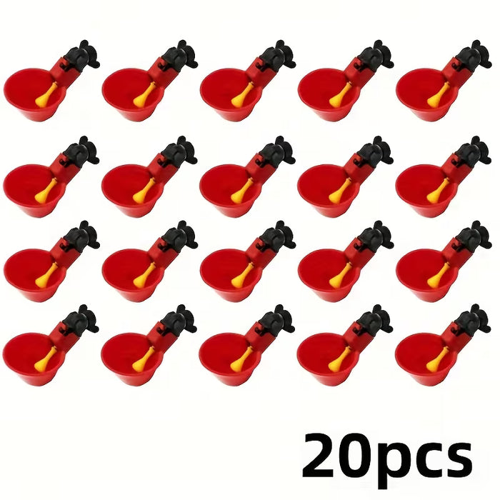19uds Bebidas para Pollos, Tazas de Agua para Aves de Corral, Bebidas Automáticas Antigoteo