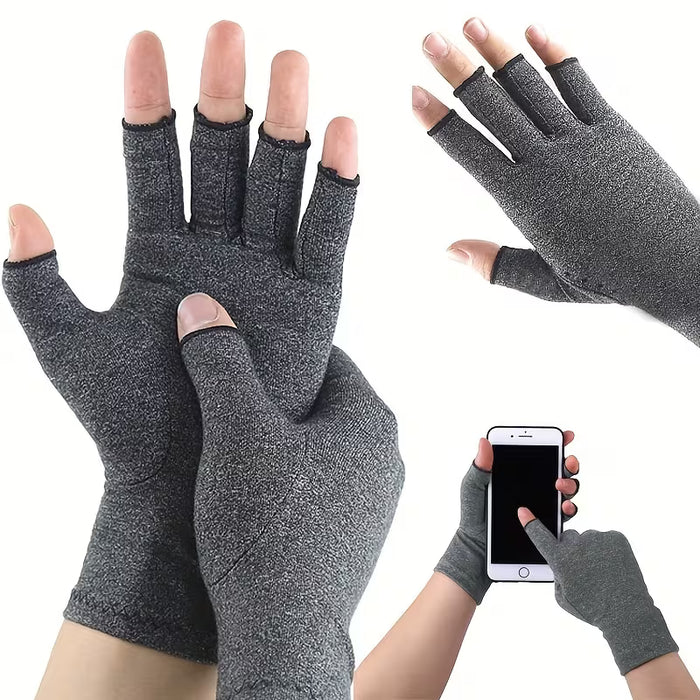 1 par de guantes sin dedos ultrafinos - Alta elasticidad, transpirables, guantes de medio dedo