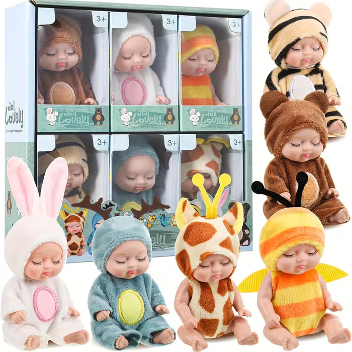 6pcs muñecas Bebé, Muñecas de Hadas Estilo Jungla