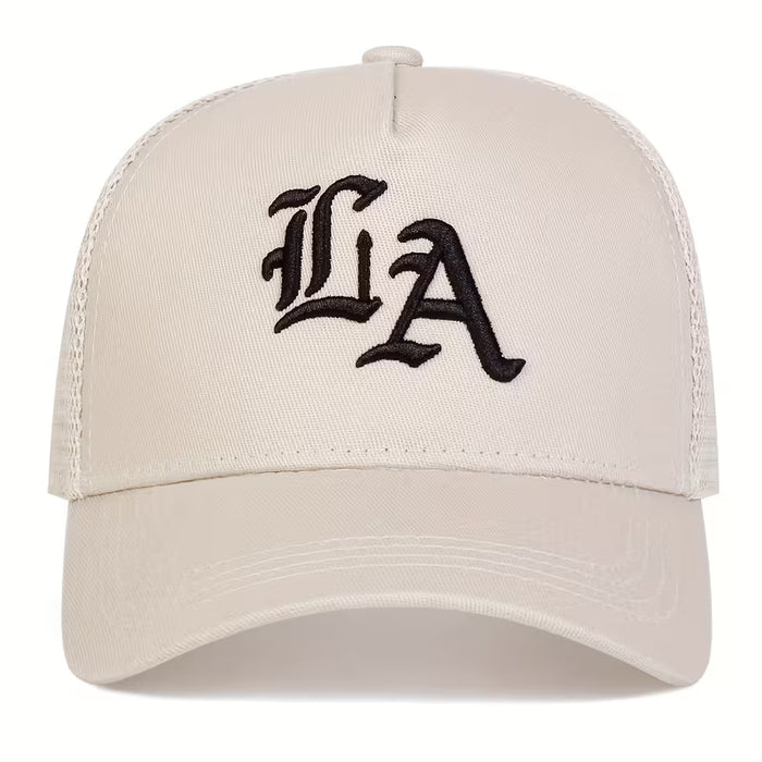 1 gorra de béisbol ajustable unisex, con forma de LA, ala ancha para protección