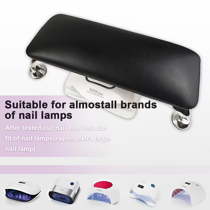 Cojín de mano para arte de uñas, soporte de uñas elevado, herramientas de uñas, rosado