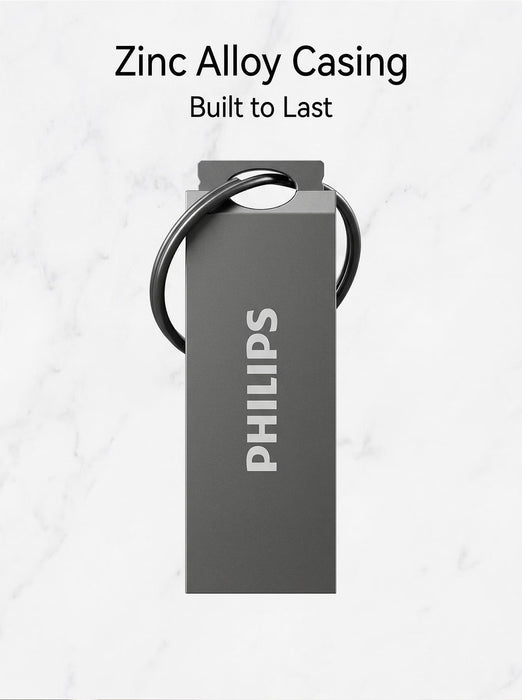 Memoria USB PHILIPS de aleación de zinc, disponible en múltiples capacidades de 128GB
